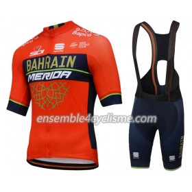 Tenue Maillot + Cuissard à Bretelles 2018 Bahrain Merida N001